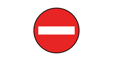 Do Not Enter Prohibition Sign &mdash; Vector (Transparent Background)