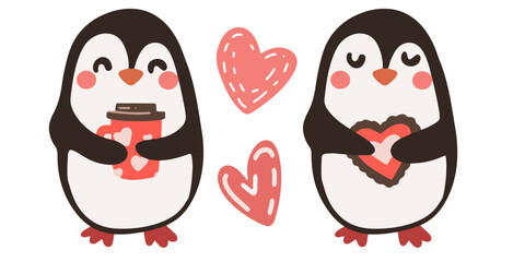 Cute set of elements for a Valentine's day decotarions