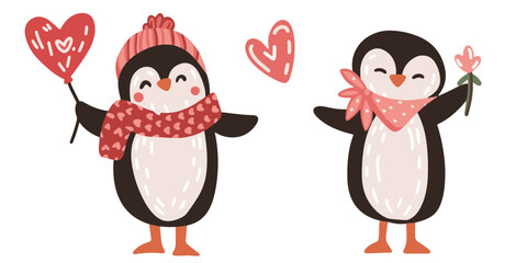 Cute set of elements for a Valentine's day decotarions