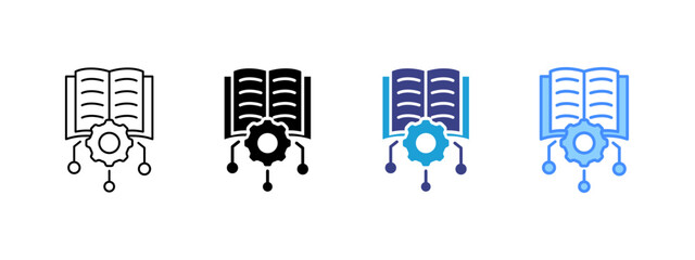 Learning   icon set multiple style collection