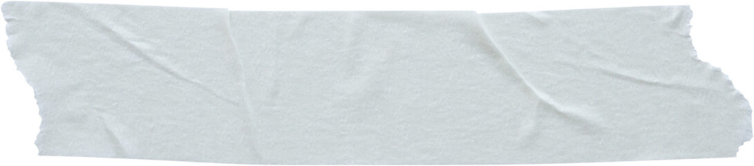 Obraz premium White adhesive paper tape isolated on white background