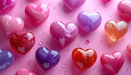 Heart Candy on Pink.