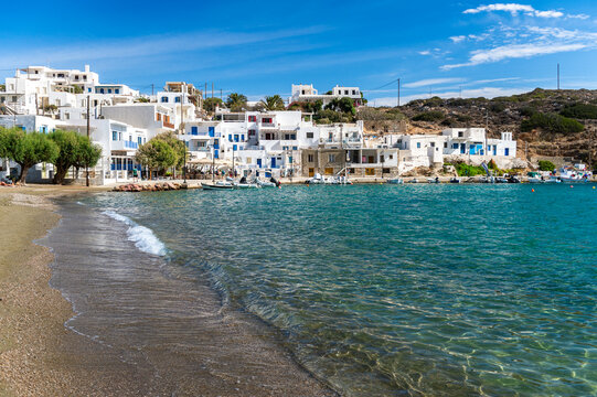 Traditional whitewashed cugar cube village of Faros on the greek island of Sifnos
