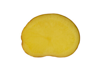 half of raw potato isolated