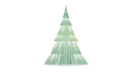 Abstract christmas tree with green glitter and white background
