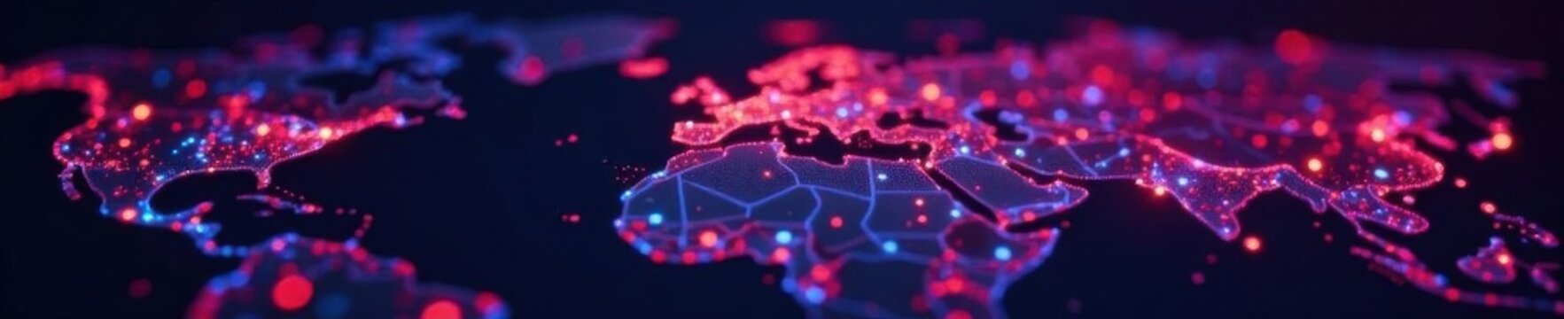 Gradient lines connecting abstract dots, symbolizing international business network , international, information