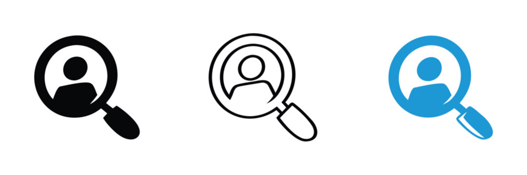 Set of Magnifying glass icon.Seach icons set.Web icons.,Find the perfect candidate with this search icon set,Search Icon vector illustration, magnifying glass symbol, search icon clip art

