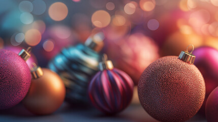 christmas decoration on red background