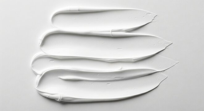 Trendy white color 2026 year. White cream smear texture for cosmetic background. Skin care product or lotion swatch. Beauty, hygiene and wellness concept with neutral minimalist design.