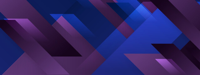 Fototapeta premium Dynamic Abstract Geometric Background with Purple and Blue Shapes
