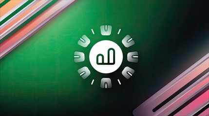 Data Visualization Icon on Green Background