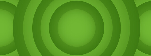 Abstract green gradient circles geometric background