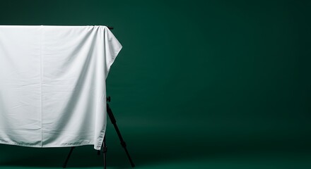 深緑の静寂と白布