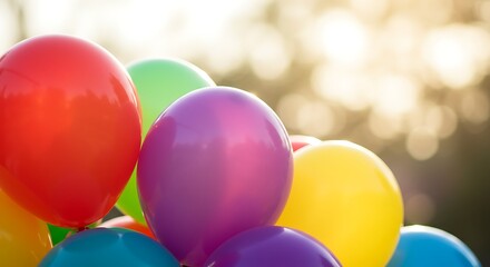 夕陽の彩り風船