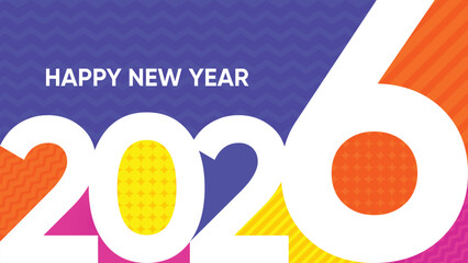 happy new year 2026 poster design for a new year party with an modern concept vector premium design for a label poster cover and flyer