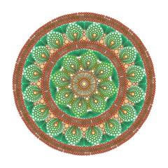 Cute colorful stylized cow standing isolated on a white backdrop