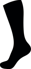 Naklejka premium Classic christmas stocking with a rounded toe design