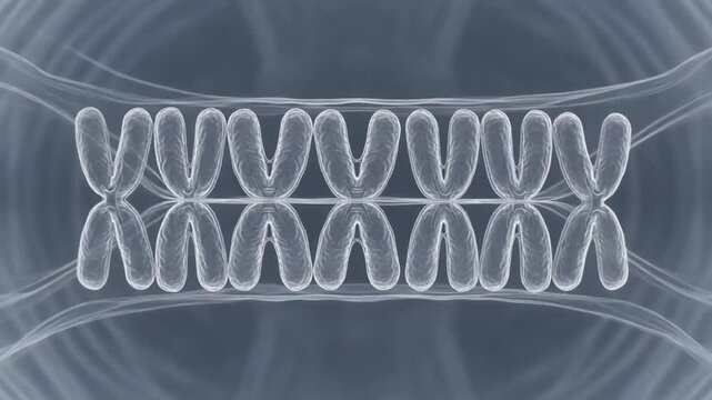 Chromosome Structure Visualization Genetic Material and DNA Arrangement.