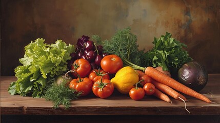 still life with vegetables