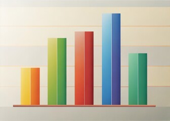 Illustration of a bar graph with colorful bars representing different categories