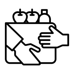 donation Line Icon
