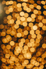 Defocused Yellow Bokeh Lights Background