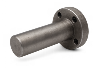 Stainless steel industrial flange shaft coupling machine part with bolt holes, providing connection and engineering support