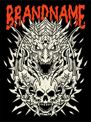 tshirt illustration design metal band merchandise