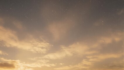 Obraz premium Golden Hour Sky - A Serene Cloudscape at Sunset.