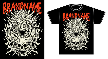 tshirt illustration design metal band merchandise