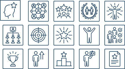 Financial Gift and Money Reward Icons Set, Hand Holding Dollar Present, Bonus, Support, Donation, Blue Vector Graphic Collection