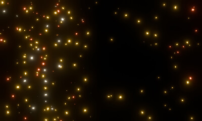 Obraz premium Yellow and red shiny glitter abstract background