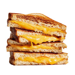  grilled cheese on a white background.