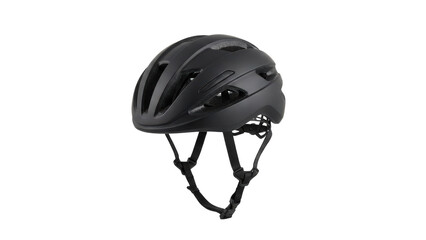Fototapeta premium Sleek black bicycle helmet essential head protection gear for safe cycling and outdoor sports activity