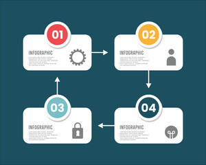 Professional business infographic for modern presentations and data visualization for company reports