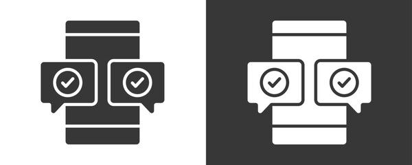 Online Survey Icon Set Vector Collection Isolated In Black And White