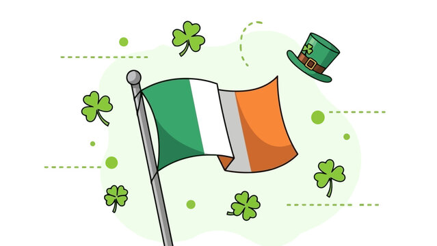 Irish Flag Celebration A Festive Illustration for St