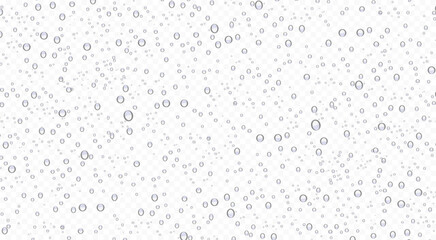 Realistic Water Drop Background with Transparent Droplets, Moisture Condensation, Splash Texture, Dew and Raindrop Effect for Clean Liquid Design