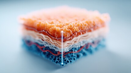 A vibrant, abstract representation of layered structures, showcasing an interplay of colors and patterns, emphasizing depth and complexity in a scientific context.