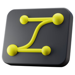 3D Illustration Animation Curve Graph Editor Side Perspective