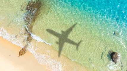 airplane, beach, commercial aircraft, background, bay, beach fashion, beautiful, active, aqua, coast, coastline, colorful, concept, day, flight, freedom, fun, holiday, inspiration, island, landscape, 