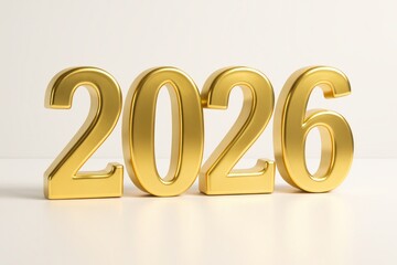 Golden Numerals 2026: A radiant, golden display of the numerals 2026 evokes a sense of anticipation and future prospects. These gleaming figures stand out, inviting contemplation of the upcoming year.
