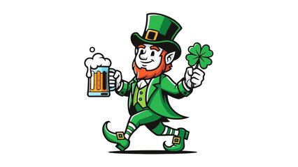 Leprechaun Celebrating St patricks day