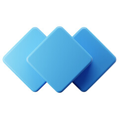 3D Render Blue Keyframe Animation