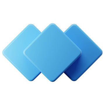 3D Render Blue Keyframe Animation