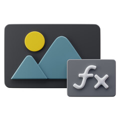 3D Illustration Render Video Effects UI