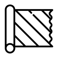 wrapping paper Line Icon