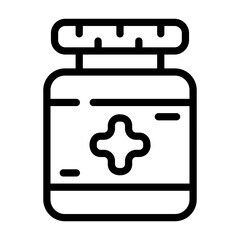 medicine bottle Line Icon