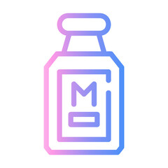 milk bottle Line Gradient Icon