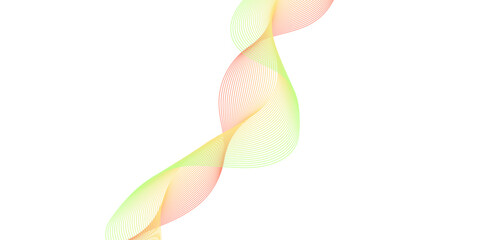 Abstract colorful smoke wave design with smooth green light curve pattern and flow effect